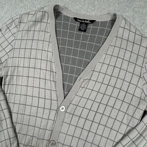 Travis‎ Mathew Cardigan Sweater Mens Large Button Gray Golf Wool Blend READ